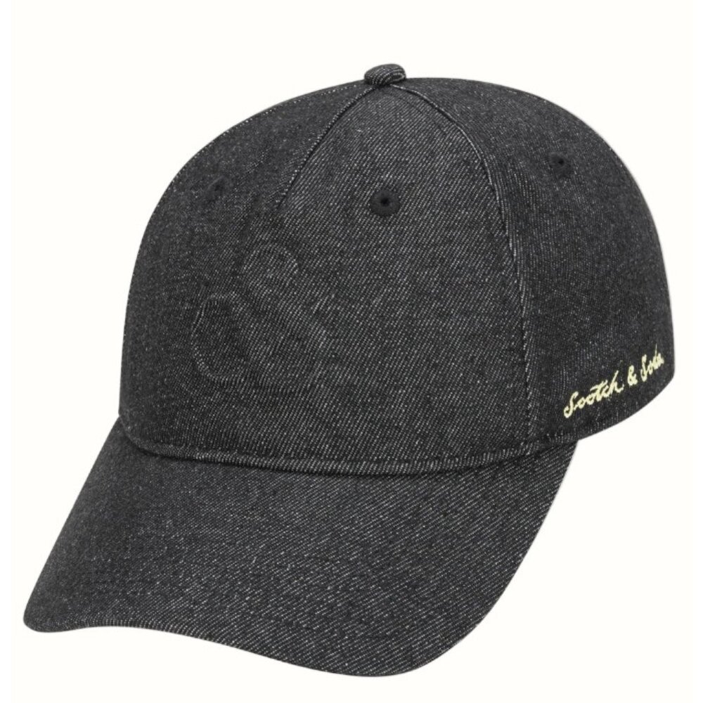 Scotch & Soda Merit Denim Adjustable Cap Black / Pink